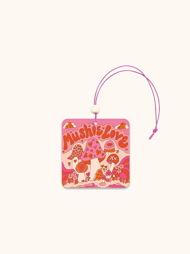 Studio Oh! Scented Hanging Car Air Fresheners - Pack of 2 - Natural & Exclusive Fragrance with DeoBoost Technology - Unique Design with Decorative Bead - Mushie Love