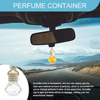 5PCS Hanging Car Air Freshener, Car Air Freshener Diffuser, 8ml Empty Glass Auto Oil Perfume Aromatherapy Diffuser Charms, Refillable Perfume Bottles for Most Vehicles (Rhombus, Style 1)