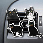 WIRESTER Set of 4 Fresh Scented Car Air Freshener Vent Clip, Decorative Accessories, Interior Decoration for Cars - Dogs, Cats, Animal