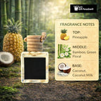 Gift Paradise® Bamboo & Coconut Car Air Freshener – Set of 3 (10 ml Each) – Long-Lasting Hanging Aromatherapy Diffuser for Car, Closet & Office – Clean Spa Scent – Velvet Gift Bag Included