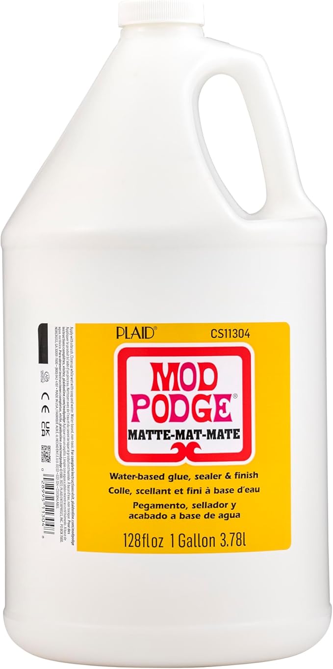 Mod Podge CS11304 Waterbase Sealer, Glue and Finish, 128 oz, Matte