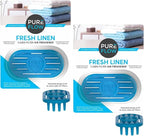 Pureflow Cabin Filter Air Freshener with Odor Eliminator - Fits on Most Car, Truck, and SUV Cabin Air Filters - Fresh Linen (Pack of 2)