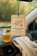 Bath & Body Works Whipped Honey & Vanilla Hanging Fragrance Diffuser – Long-Lasting Sweet Air Freshener for Car, Closet, or Home, Refillable Decorative Scent Diffuser