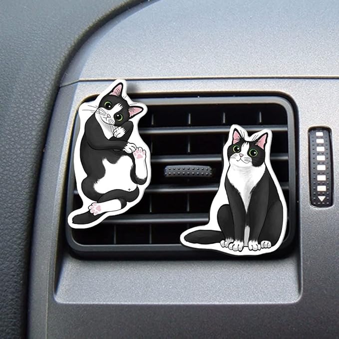 WIRESTER Fresh Scented Car Air Freshener Vent Clip, Decorative Accessories, Interior Decoration for Cars - Cow Cute, Fish, Baby Horse, Flower, Heart