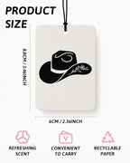Rustic Western Car Air Freshener 4 Pcs Coconut Scented, Horseshoe Cowgirls Hat Boots Floral Car Accessories Mirror Decor for Women, Western Hanging Air Freshener for Cars Closet Drawer Books