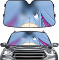 GENANY Cartoon Character Windshield Sun Shade for Car SUV Truck (55x30 Inches), Front Window Visor for Windows, Protector Blocks UV