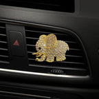 Car Decor Fresheners for Women - Bling Accessory, Air Outlet Decor, Aromatherapy Vent Clip Charm, Air Freshener Set of 4 Elephants
