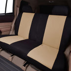 Flying Banner Car Seat Covers Set Beige Tan Front Seats Rear Bench Polyester car seat Protectors Easy installations Rear Bench Split Classic Man Lady