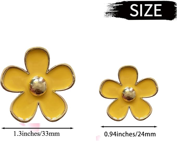 Daisy Air Vent Clips - 6 Pc Cute Flower Car AC Outlet Clip Car Freshener Clip Charm for Girls Women (Yellow, Purple, White)