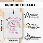 Pastel Cocktail Mahjong Car Air Freshener 3 Pcs, Mahjong Lover Gifts, Just a Girl Who Loves Mah Jong Air Freshener Hanging Decor for Cars Closet Drawer Books Accessories Gifts