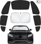 Car Window Shades Intended for Mercedes-Benz C-Class 2014-2021, Privacy Window Covers 8PCS for Side, Rear & Windshield, Car Shield Sunshade for Privacy Protection, Heat Blocking, Camping and Parking