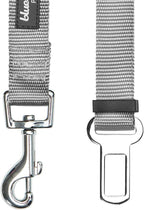 Blueberry Pet Dog Leash Puppy Essentials Seat Belt Tether for Dogs Cats, Gray, Heavy Duty Dog Leashes for Large Dogs - Safety for Pet Parents, Road Trip Enthusiasts, 2"x27.5"