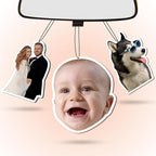 Custom Air Fresheners with Picture - Photo Air Freshener for Car,Double-Sided Customized Photo Text, Personalized Gift for Boyfriend Men Car (Crop)