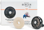 Maison Berger Car Diffuser Set – Refillable Vent Clip, Ceramic Refill, Made in France - Luxury Auto Scent - 4-Week Diffusion - Elegant Air Freshener for All Car Vents (Liliflora)