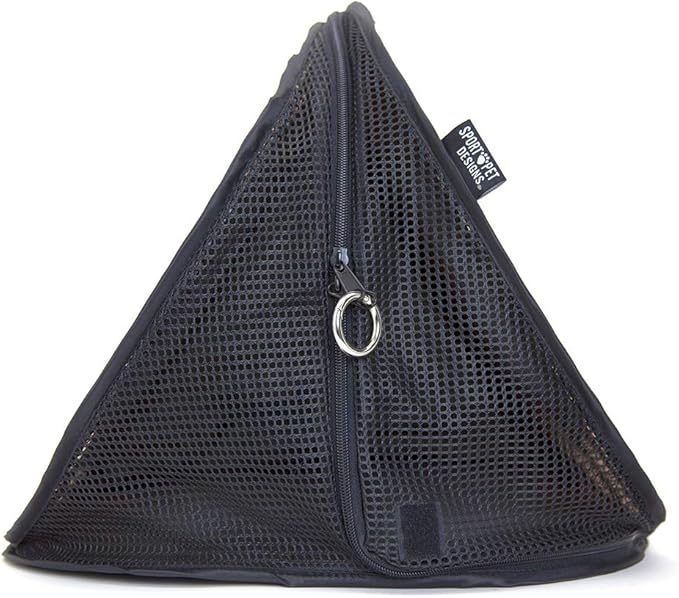 SportPet Designs Pop Open Cat Carrier, Soft-Sided Collapsible Travel Carrier for Cats up to 15 lbs, Lightweight Portable Design with Mesh Ventilation & Secure Zippers, Patterned Live Cat