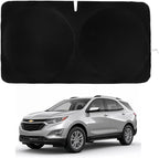 Windshield Sun Shade -Certified 99.87% UVB & 99.02% UVA Car Sun Shade. Award Winning Sunshade - Patented Technology | Compatible for Chevrolet Equinox (2025-2026) | Car Shades by Kinder Fluff