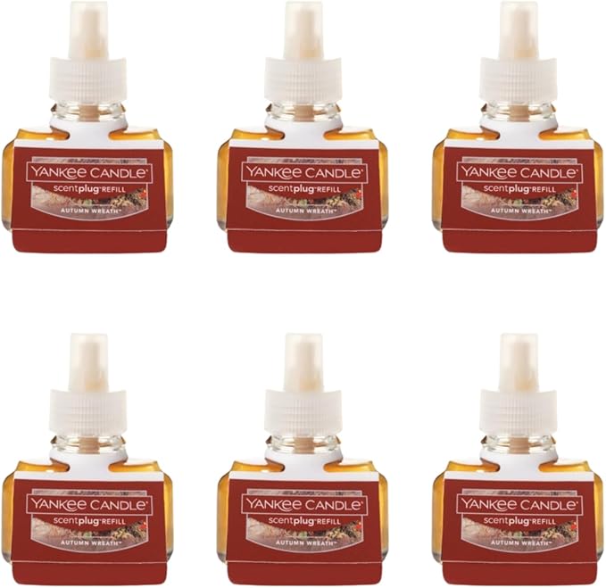 Yankee Candle Autumn Wreath Electric Home Fragrance Scent Plug Refill (Pack of 6)