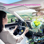 Mini Car Vent Clip Air Freshener, Aesthetic Floral Soap Rose Bouquet Diffuser Decor, Reusable Essential Oil Aroma Pad, Cute Car Accessories Gift for Women (Style C)