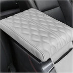 Ziciner Car Center Console Cover, Leather Memory Foam Armrest Cushion Protection Pad, Waterproof Hand Rest Pillow with Height Increase, Universal Accessory for Most Car (Gray)