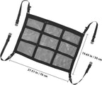 UPKOCH Car Roof Storage Bag with Double Zipper, 70x50cm Black Strap Car Ceiling Net Organizer Pouch for SUV and Truck Cargo, Sturdy Interior Auto Storage Solution for Travel and Camping