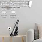 Handheld Vacuum Cordless Car Vacuum Cleaner with 18KPa Powerful Suction, Portable Chargeable Handy Vac with LED Front Light & Storage Dock, Dust Buster for Office Home, Pet Brush for Pet Hair, Gray