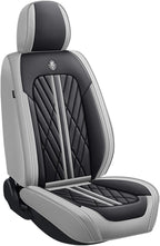 Premium Nappa Leatherette Car Seat Cover Set Custom Fit for Honda CR-V CRV 2000-2023 2024 2025 2026 Water-Proof Breathable Faux Leather Seat Cushion Protectors (Front 2 Seats,Black Grey)