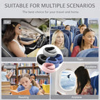 Neck Travel Pillow |100% Pure Memory Foam Neck Pillow Comfortable & Breathable Cover, Machine Washable for Travel, Airplane, Car Rides, & Home Use, Travel Kit with Eye Masks, Earplugs, & Bag (Black)
