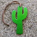 Air Flair | Leather Car Air Freshener | Cactus | Aztec Pattern (Green, Warm Sugar Scent)