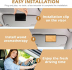 2PCS Car Air Freshener Visor Clip Compatible with Drift Wood or Stone Car Freshener,Universal Cars Fresheners Sun Visor Clips for Modern & Electric Vehicles(Clip Only)(Black,Size:9*6cm/2.34*3.54inch)