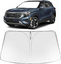 Proadsy 2026 Upgrade Windshield Sun Shade Custom Fit Kia Seltos 2021-2025 2026 Foldable Front Sunshade Protector Sun Visor Blocks UV Rays Keep Car Cooler Accessories