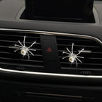 Bling Spider Car Air Fresheners Vent Clips, Cute Lovely Spider Car Air Vent Clips Funny Diamond Diffuser Vent Clip Decoration Interior Decor Bling Accessories for Women Men（Silver）
