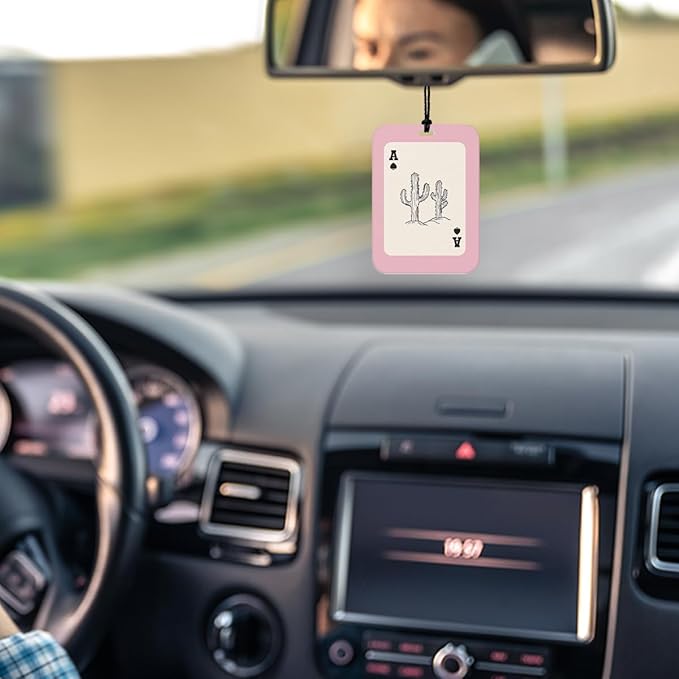 4 Pcs Pink Leopard Car Air Freshener for Women Cheetah Car Accessories for Mirror Cheetah Air Fresheners Cars Decor for Home Bathroom