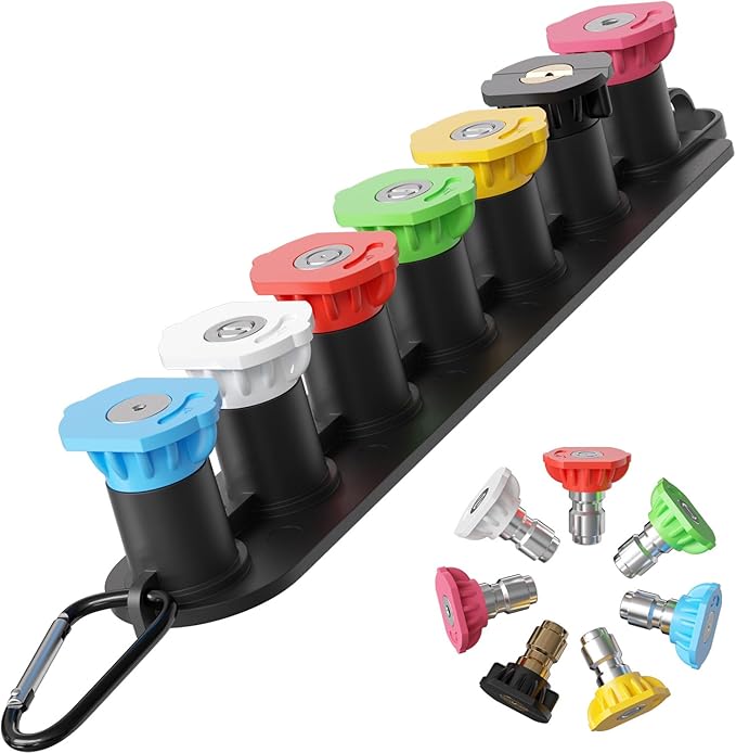 DBR Tech® Pressure Washer Nozzle Tips Set | 7 Pack, 4500 PSI