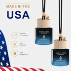 Car Air Freshener Hanging 2 Pack Car Air Fresheners Diffuser - Spicy Sandalwood Fragrance Oil Air Diffuser for Car, 45+ days Long Lasting Fragrance, Two 0.27 FL OZ/8ML Made in USA Car Air Fresheners