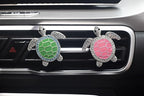 2 PCS Turtle Car Air Vent Clips, Lovely Tortoise Car Interior Decor Car Aroma Diffuser Vent Clip Car Air Freshener Vent Clips Car Accessories Decoration for Girls（Green）