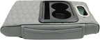 Priprilod Gray Car Center Console Armrest Pillow, Memory Foam with Cup Holder and Cell Phone Holder, Multifunctional Car Center Console Organizer, Universal Fit for Most Car Interior Accessories