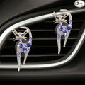 2PCS Car Vent Clips, Bling Cat Air Conditioning Outlet Clip, Crystal Rhinestone Auto Diffuser Clip, Cute Car Accessories for Women, Vehicle Interior Decoration (Blue)