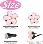 OBTANIM 6 PCS Car Air Vent Clips Colorful Daisy Flower Car Air Freshener Clip Air Conditioning Outlet Clip for Car Interior Decoration Accessories (White, Black, Red, 2 Size)