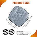 Seat Covers for Cars, Car Seat Cooling Pad, Comfortable Breathable Front Vehicle Cover Cooling Pad, Automotive Accessories Anti-Slip Ventilated Auto Protectors Universal for SUV Truck (Gray)