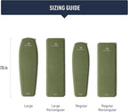 Sea to Summit Camp Plus Self-Inflating Foam Sleeping Mat for Camping - Rectangular - Large (78 x 25.2 x 2.6 inches)