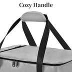 Bodaon Insulated Casserole Carrier Bag, Fits 9"x13" and 11"x15" Baking Dish with Lid, Casserole Carriers for Hot or Cold Food for Transport (Grey)