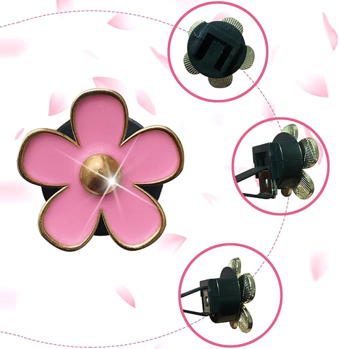 8PCS Car Daisy Flower Air Vent Clip, Cute Auto Outlet Air Conditioning Clip, Sweet Girly Vehicle Fresheners Gift for Women Girls, Car Interior Decor Universal Fit（Pink）