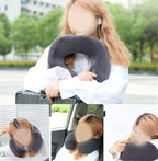 Travel Neck Pillow Sleep Kit - 100% Memory Foam Travel Pillow, Car Airplane Travel Pillow Neck Pillow Nap Lunch Break Student Memory Foam U-Shaped Pillow (Color : Gray)
