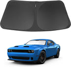 Windshield Sun Shade Compatible with 2015-2023 Dodge Challenger Accessories Coupe,SRT Hellcat,Redeye,GT,RT,TA Coupe,Widebody,SXT,RT Scat Pack Sun Visor Protector