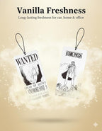 PumpCar 2 pieces Sanji double-sided hanging Japanese anime vanilla-scented One Piece car air freshener Cool anime hanging air fresheners for rearview mirror Car Interior Accessories Household Gifts