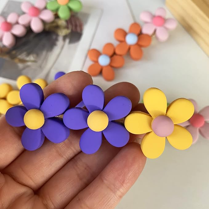 5 Pieces Daisy Flower Air Vent Clips, Cute Colorful Car Air Freshener Clip & Diffuser, Boho SUV Outlet Vent Decorations, Charm Car Inter Decor Accessories for Girls Women