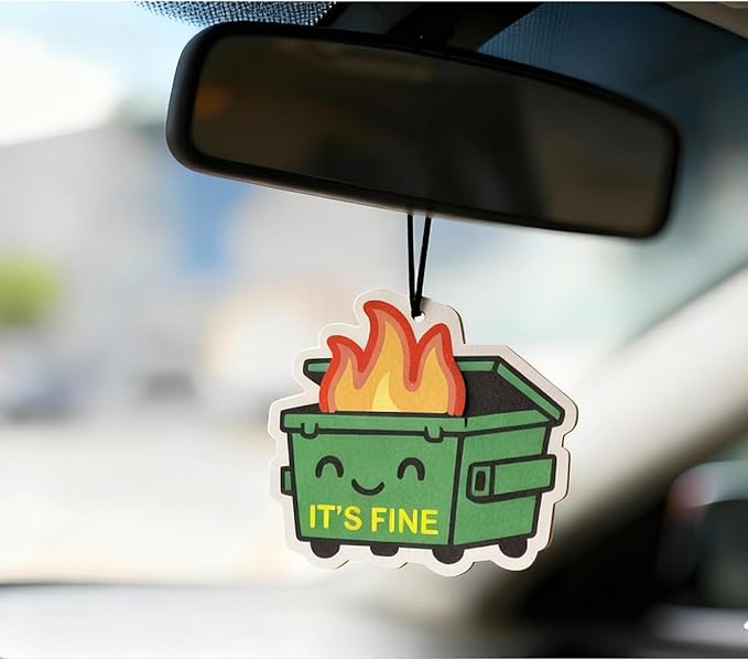 5pcs Funny Meme Car Air Freshener Automotive Accessories Car Interior Hanging Scents Mirror Decor for Men Women Teen Girls Adults Gag Gifts