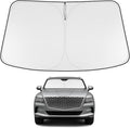 Proadsy Windshield Sun Shade Custom Fit 2021-2023 2024 2025 2026 Genesis GV80 Foldable Front Sunshade Protector Sun Visor Blocks UV Rays Keep Car Cooler
