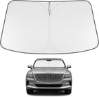 Proadsy Windshield Sun Shade Custom Fit 2021-2023 2024 2025 2026 Genesis GV80 Foldable Front Sunshade Protector Sun Visor Blocks UV Rays Keep Car Cooler