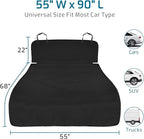 Veckle Large SUV Cargo Liner for Dogs (55" x 90"), Waterproof Pet Trunk Mat with Bumper Flap, Heavy Duty Oxford Fabric, Non-Slip Backing, Dog Seat Cover for SUVs Sedans Vans, Black